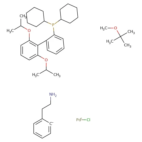 CAS 2361069-97-6|ক্লোরো(2-ডাইসাইক্লোহেক্সিলফসফিনো-2',6'-ডাইসোপ্রোপক্সি-1,1-বাইফেনাইল)[2-(2-অ্যামিনোইথিলফেনাইল)]প্যালাডিয়াম(II ) 2-মিথক্সি-2-মিথাইলপ্রোপেন কমপ্লেক্স
